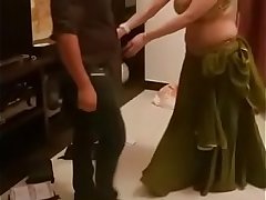 Indian sexy girl doing mujra in front of customers on bollywood song
